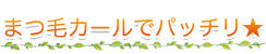 まつ毛カールでパッチリ